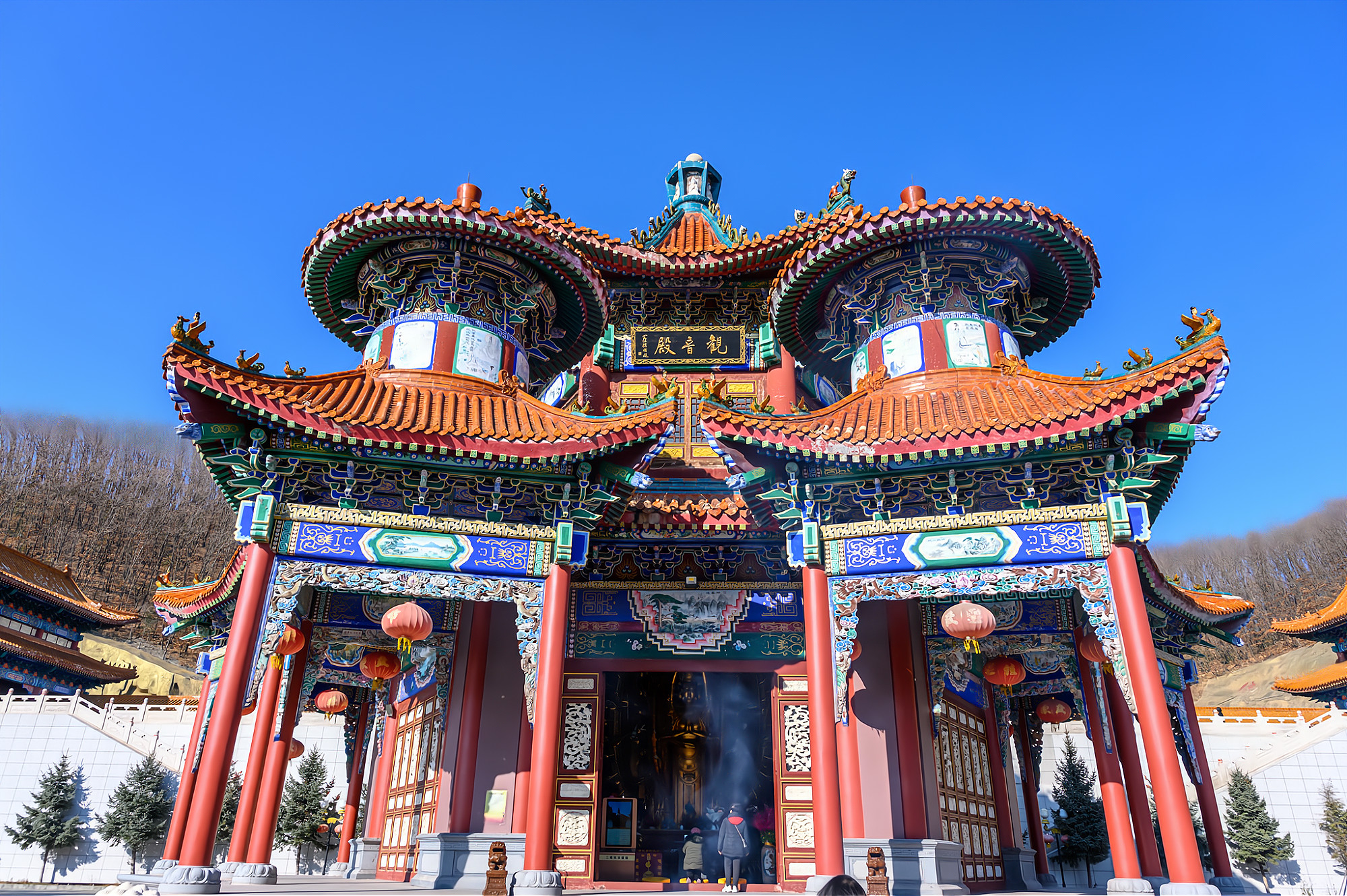 敦化正觉寺最奇特的建筑六角六亭六门式的观音殿全国独一无二