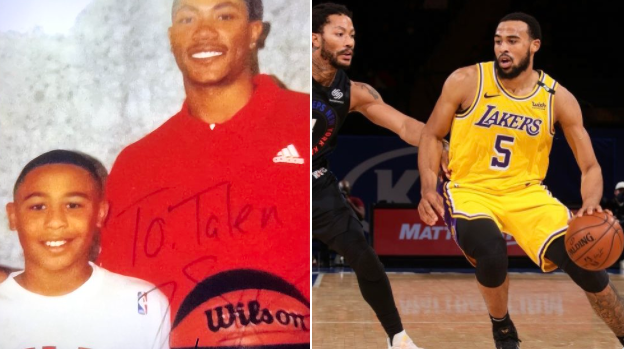 霍顿-塔克转发儿时与罗斯合影以及与罗斯对位照:梦想成真