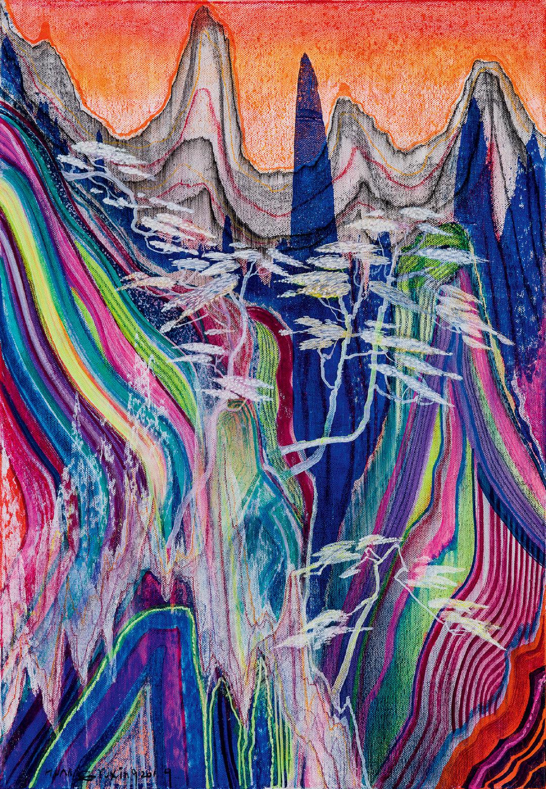 图一黄宇兴熔炉1702230cm油彩压克力画布2012