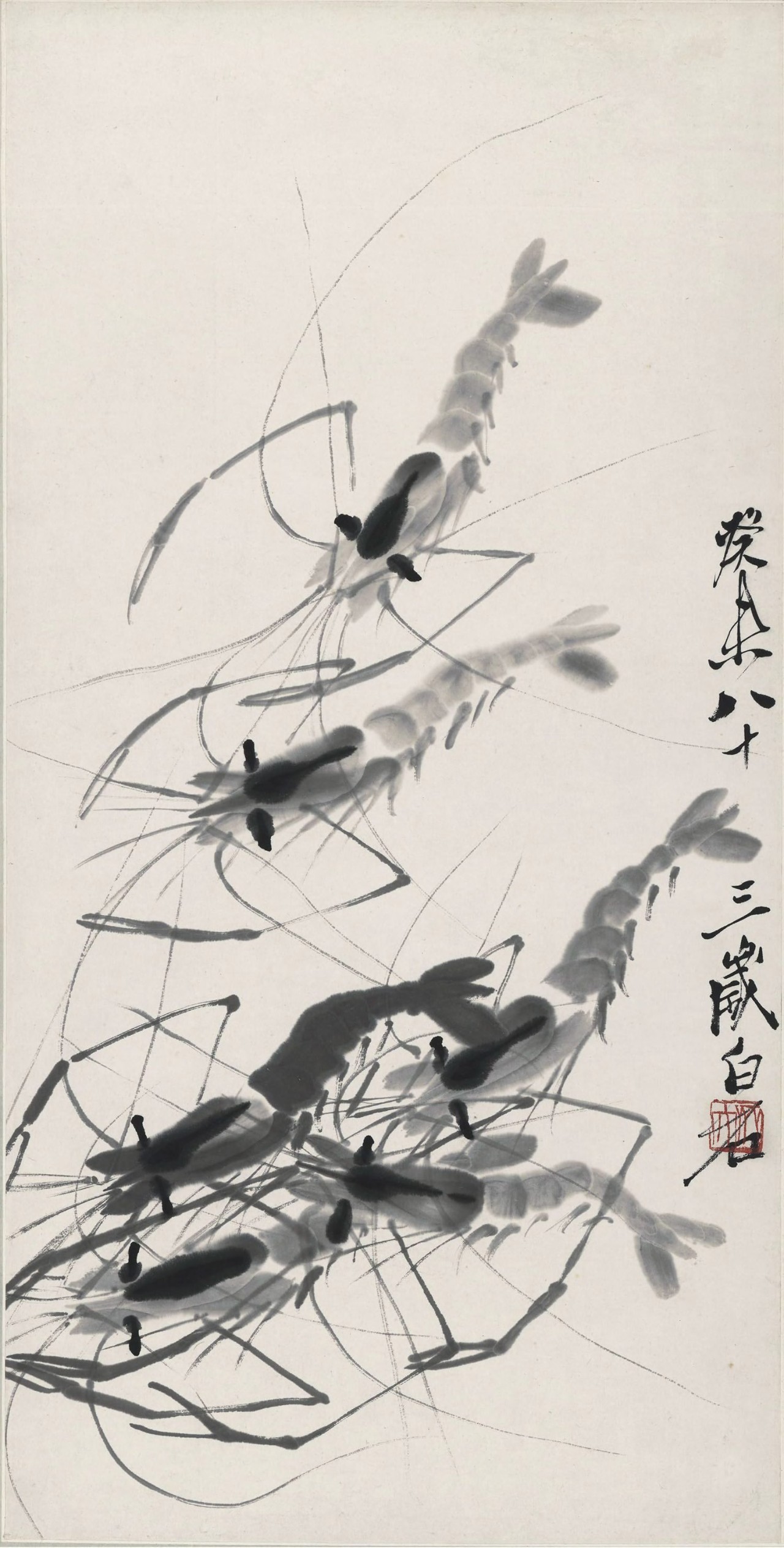 要问齐白石画虾,其中意境美在哪?