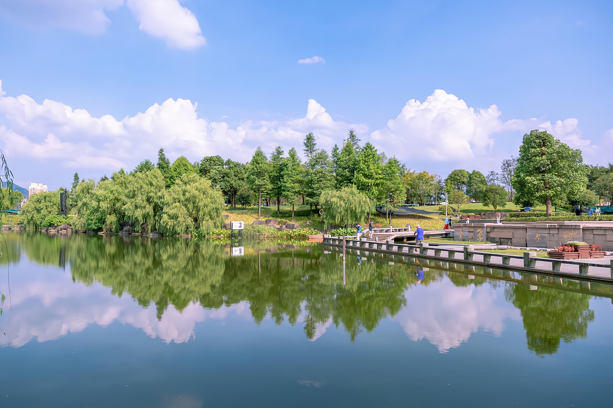 实拍上虞中华孝德园虽为人工新建的景区景色却十分壮观秀美