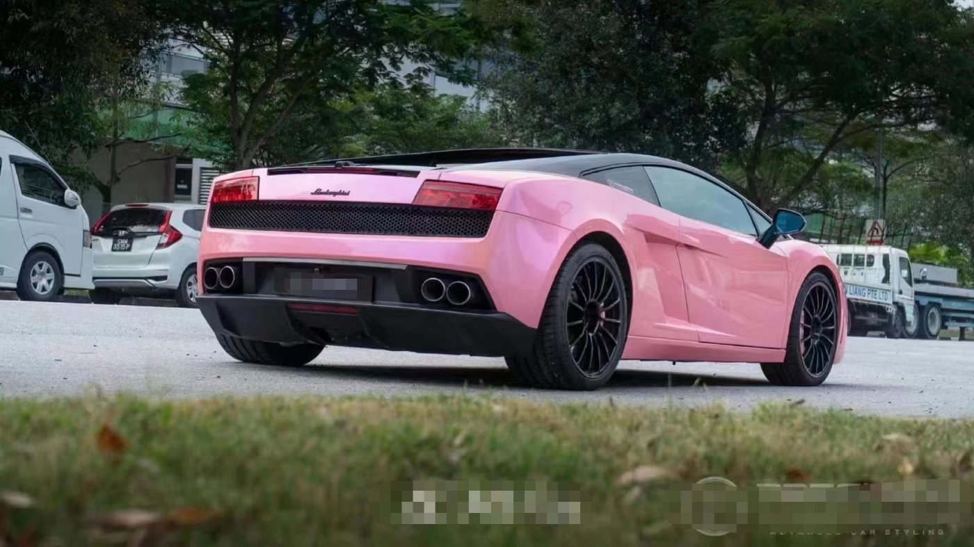 兰博基尼盖拉多改色竞速粉性能车也能可爱