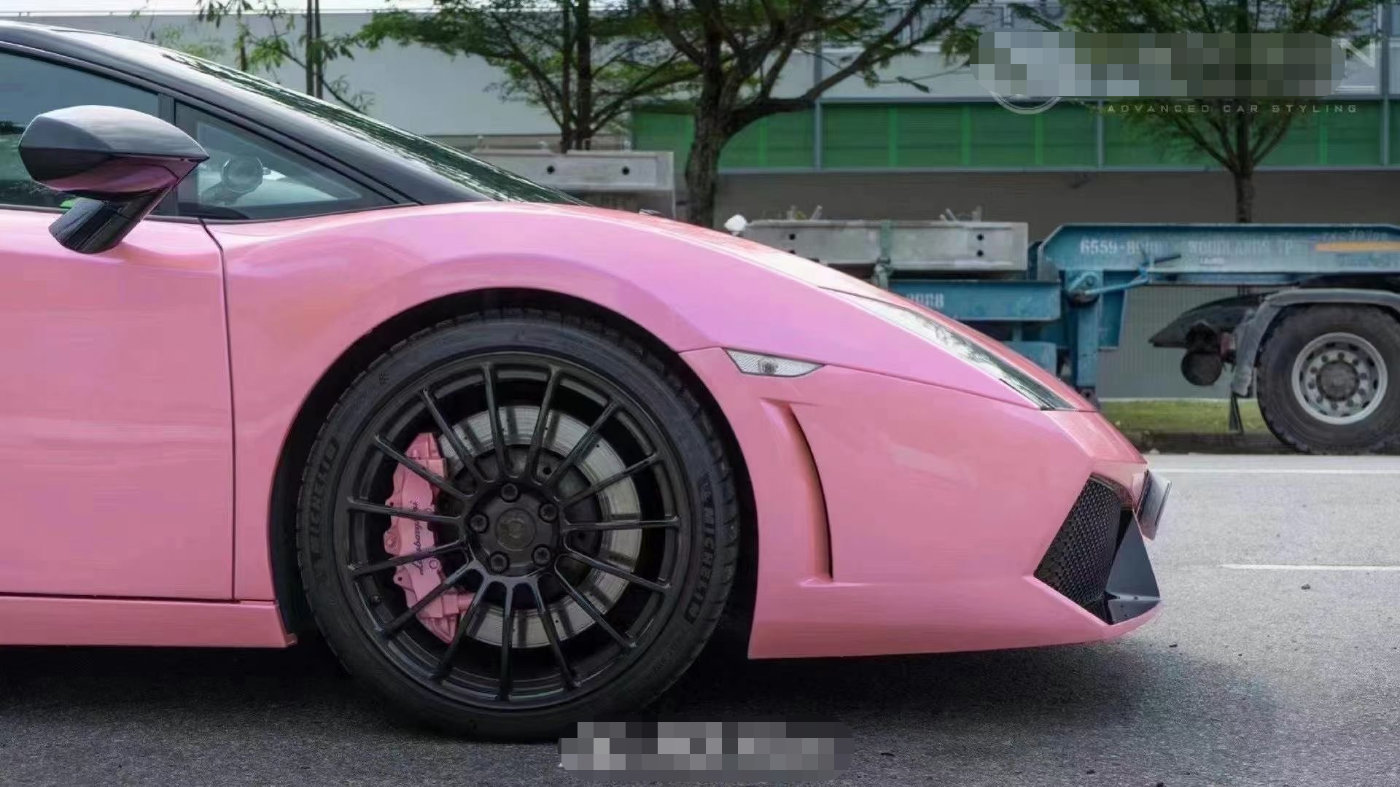 兰博基尼盖拉多改色竞速粉性能车也能可爱