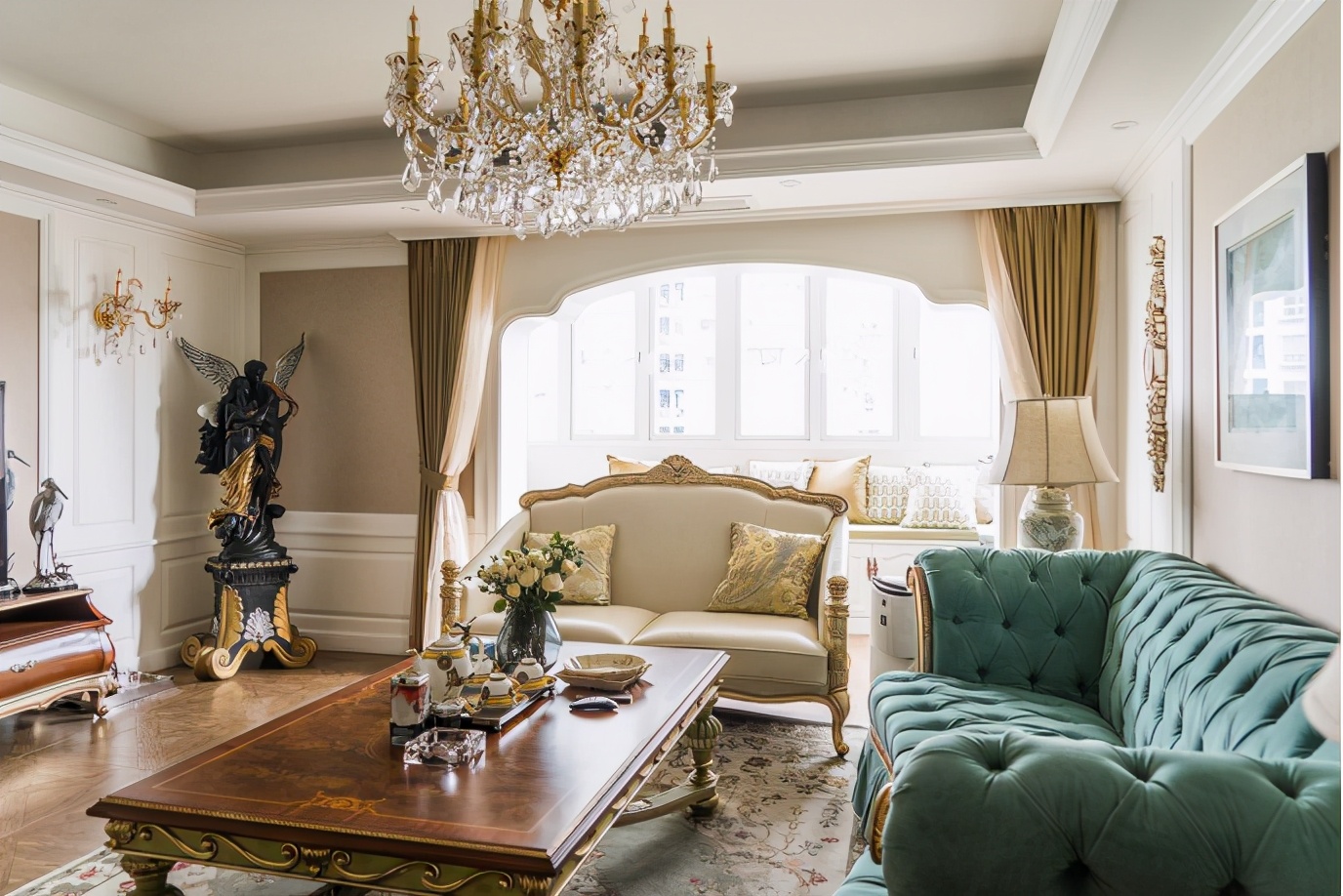 新古典大宅客厅奢华有韵味耐人寻味的法式优雅小浪漫