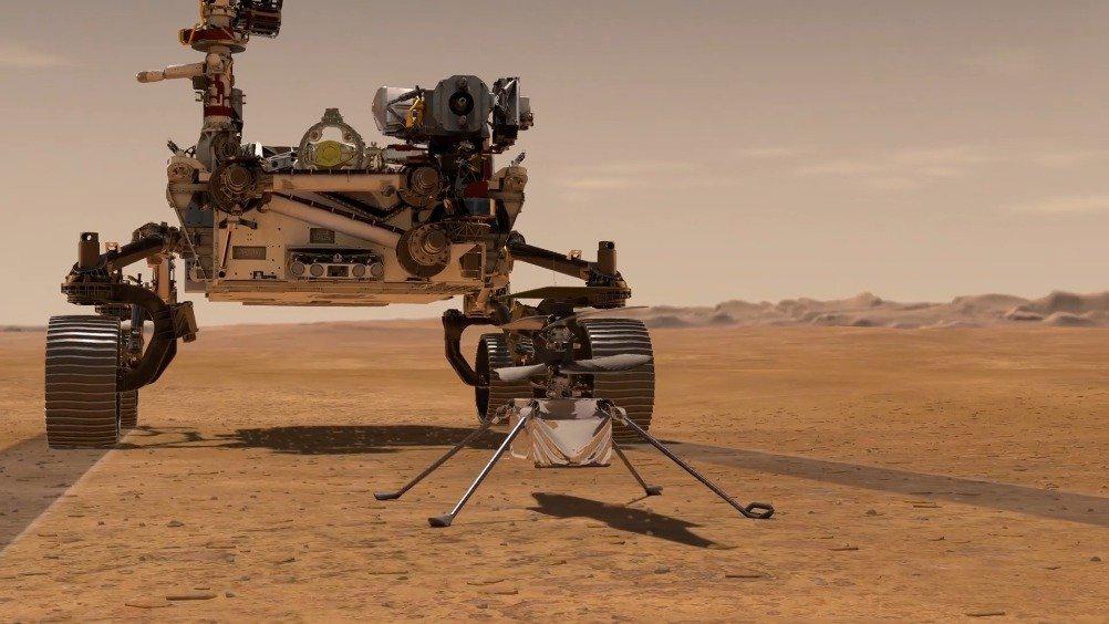nasa机智号直升机在火星首飞!