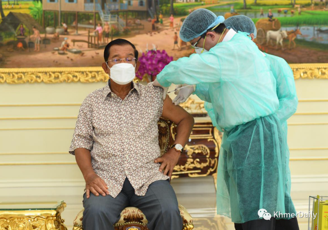 柬埔寨19日新冠确诊超400例洪森夫妇完成第二针疫苗接种