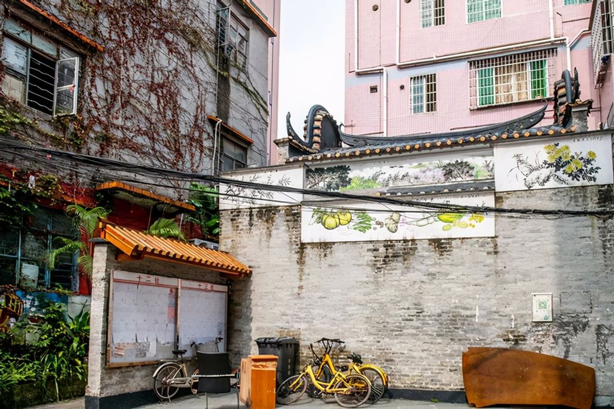 广州小洲村超美岭南自然村有古村落的原始也有都市的时尚感