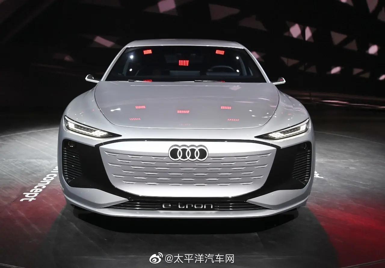 奥迪a6纯电动版本发布样子有点凶前后双电机4秒破百