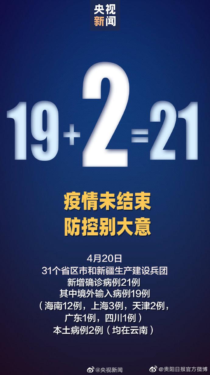 31省区市新增确诊病例21例 云南新增2例确诊休闲区蓝鸢梦想 - Www.slyday.coM