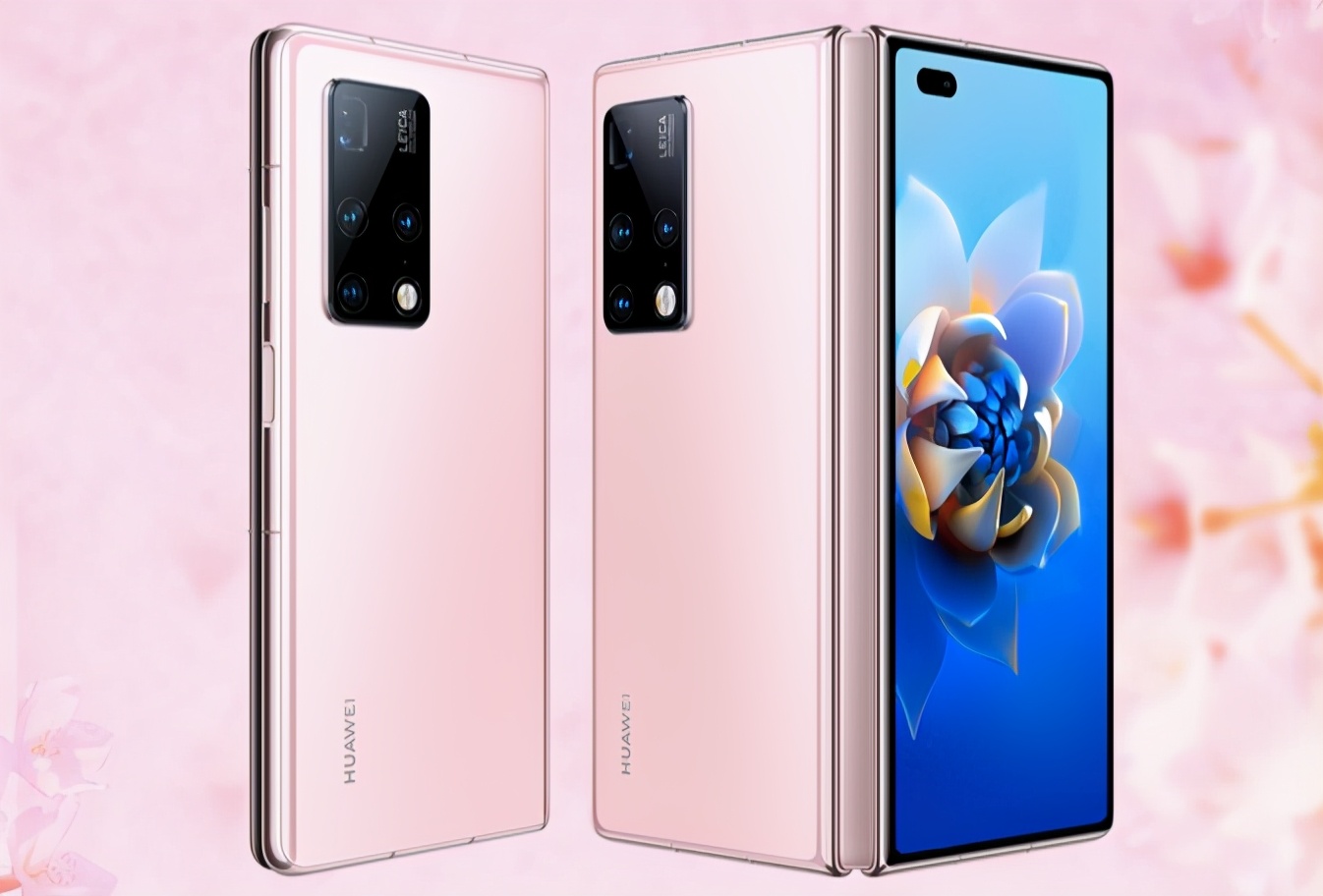 华为mate x2色彩美学吸睛!网友:粉色折叠屏太仙了