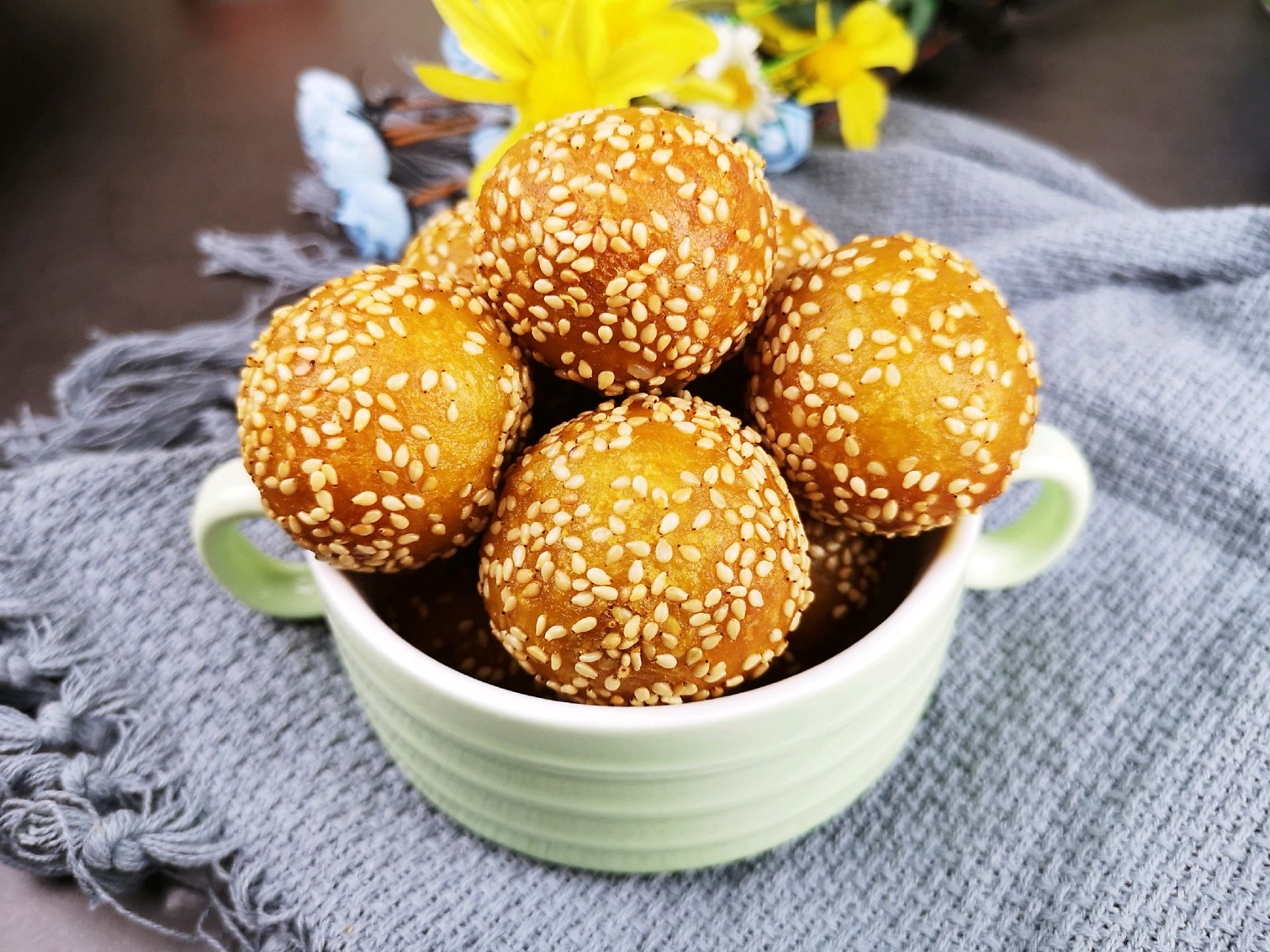 红薯芝麻球,简单好做又好吃,零厨艺也可以露一手