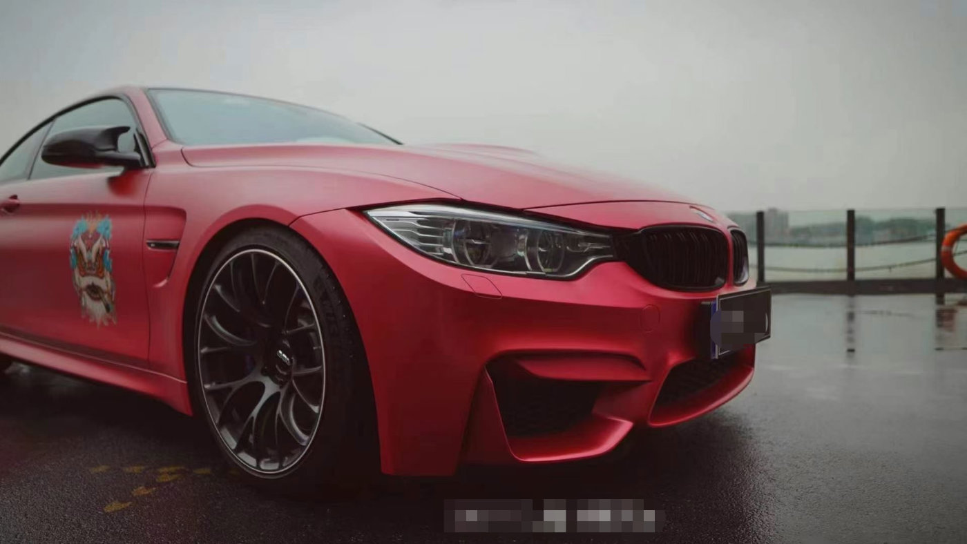 宝马m4改色电光红有没有心动的感觉呢