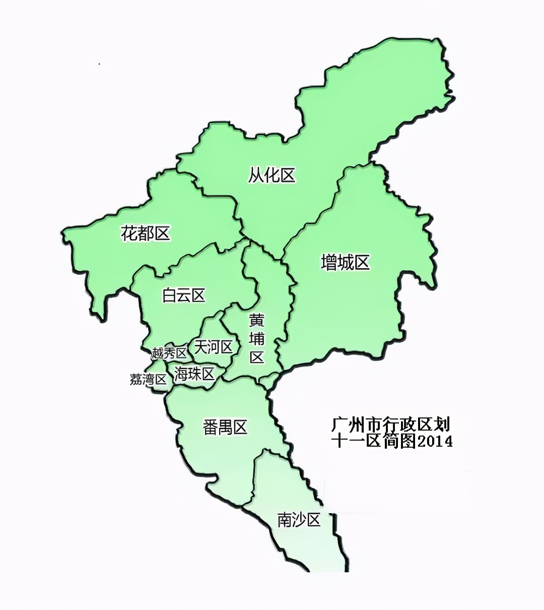 广州区域分布图2021图片