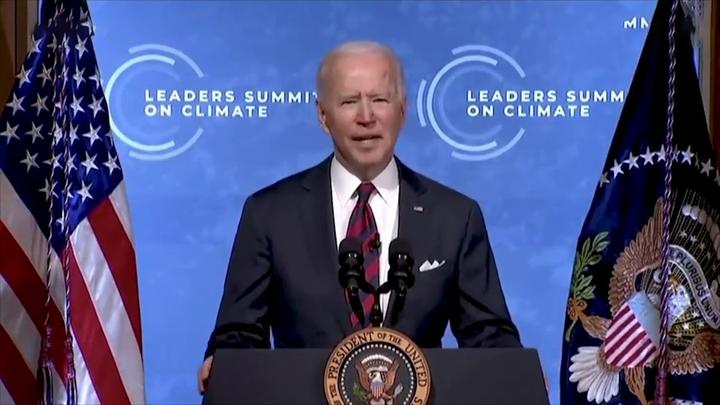 拜登气候峰会发言:美国2030年温室气体减排一半