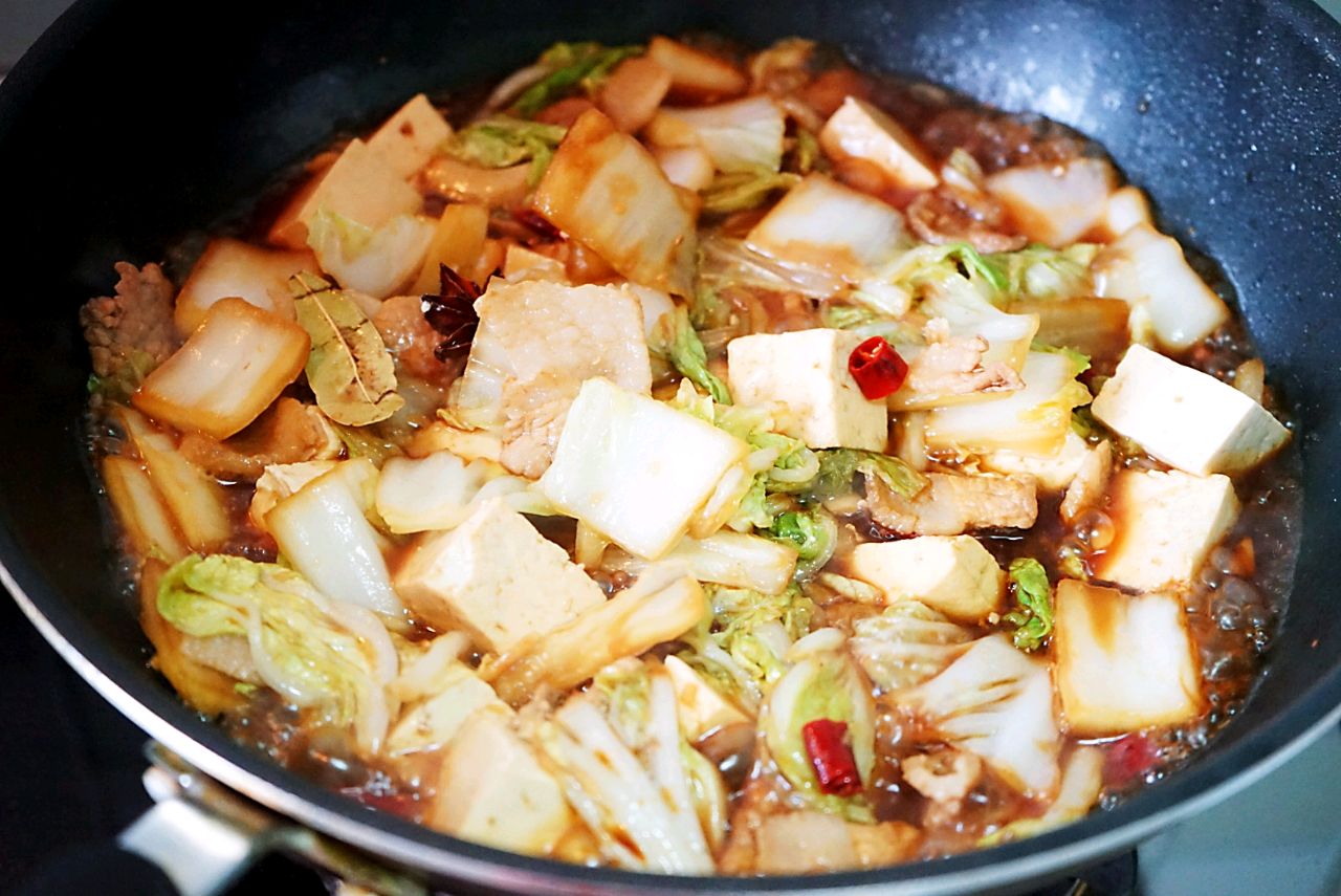 煎豆腐炖白菜图片