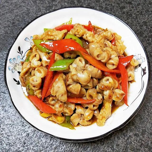 爆炒猪生肠,又脆又香,美味下饭