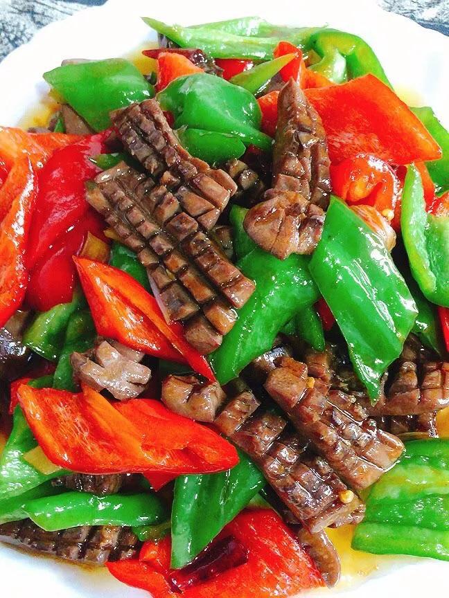 爆炒腰花,麻辣酸口