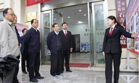 河南新安省政法队伍教育整顿第三驻点指导组到石寺法庭督导调研