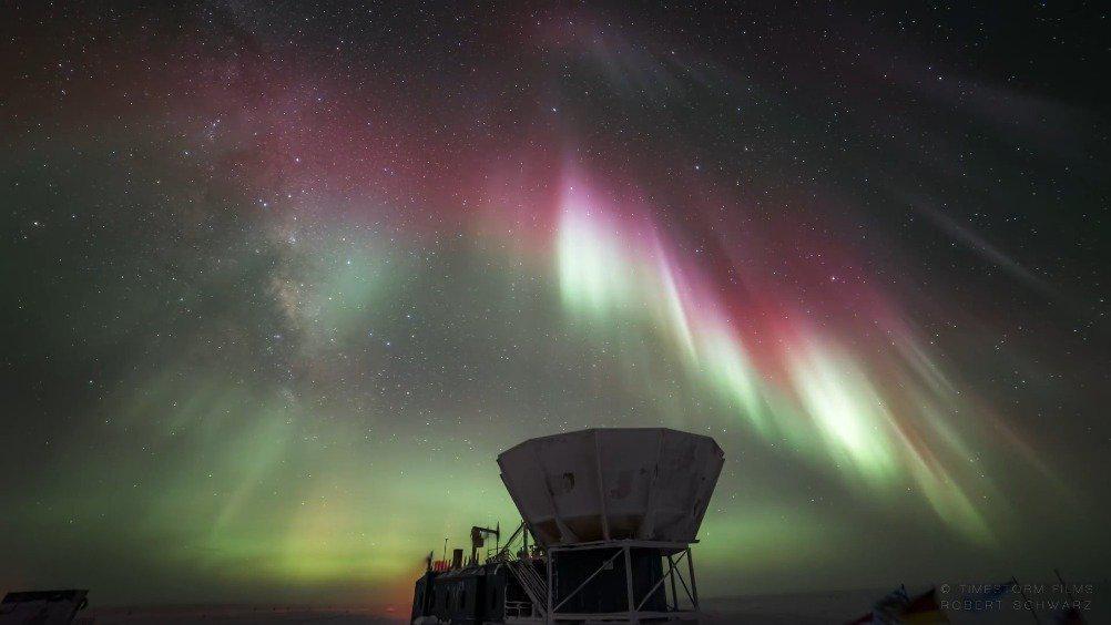 延时摄影下的南极星空,宁静又梦幻,赠你一片极光……_新浪新闻