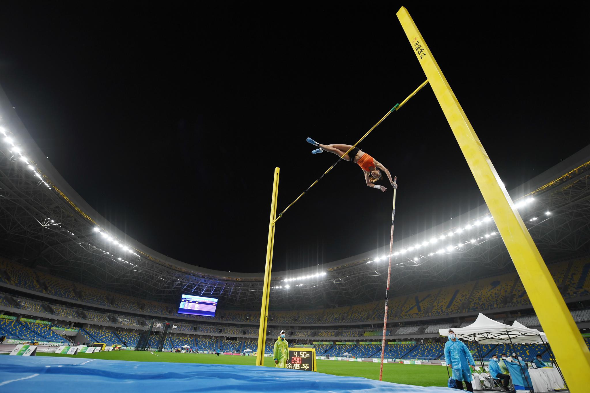 田径全运会田径测试赛女子撑杆跳高赛况