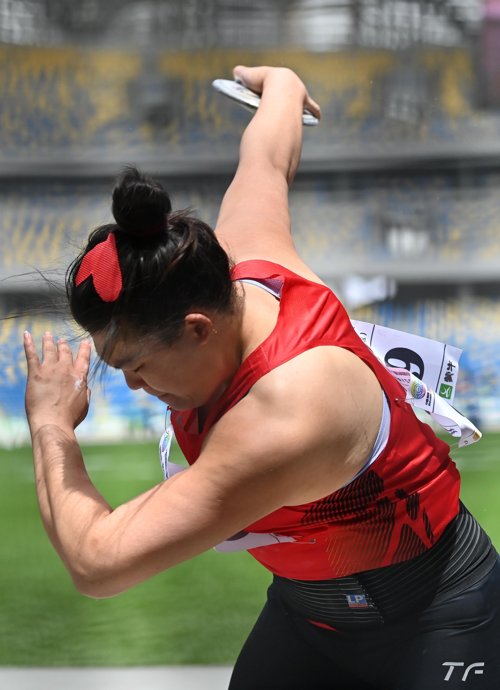 田径全运会田径测试赛女子铁饼赛况