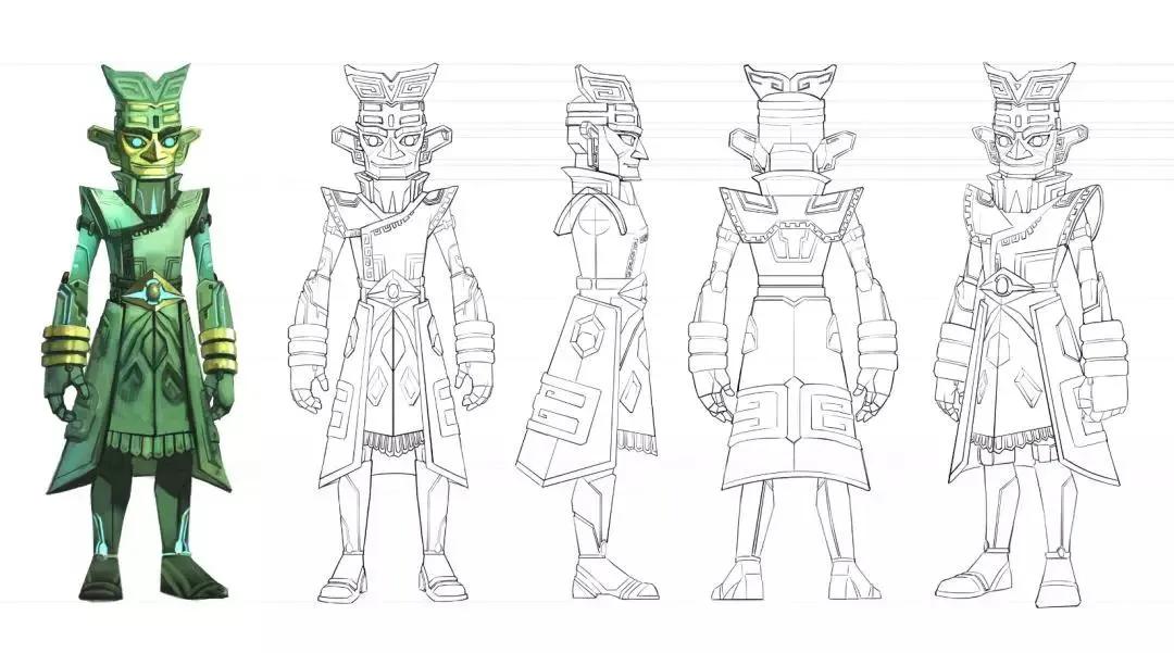 《三星堆·荣耀觉醒》的故事设定于时空穿梭的世界,讲主角云昊在参观