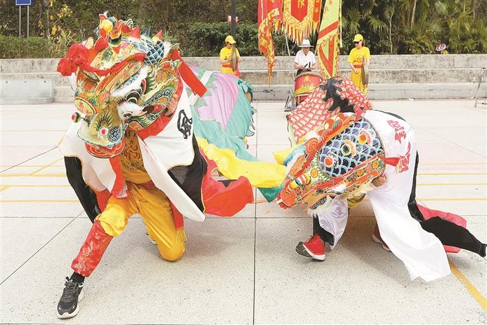 石岩舞麒麟传承红色基因