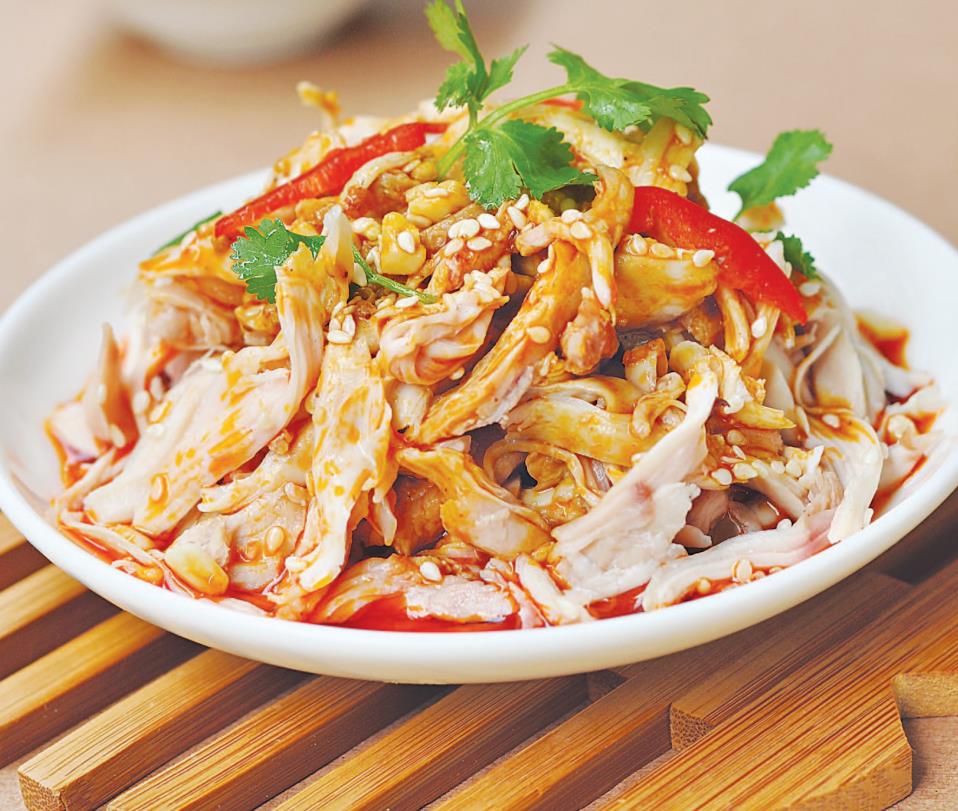 四川名小吃好吃的棒棒鸡在家里简易制作给家人露一手