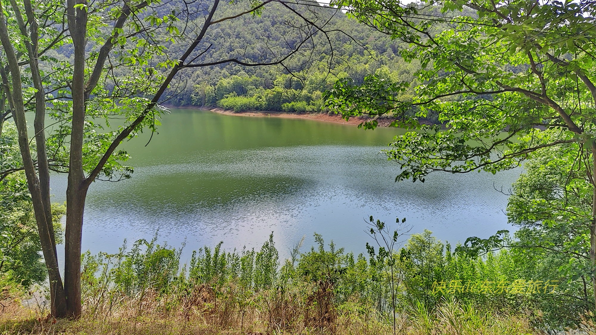 梅州城北干才水库绿水青山风景宜人永不干枯