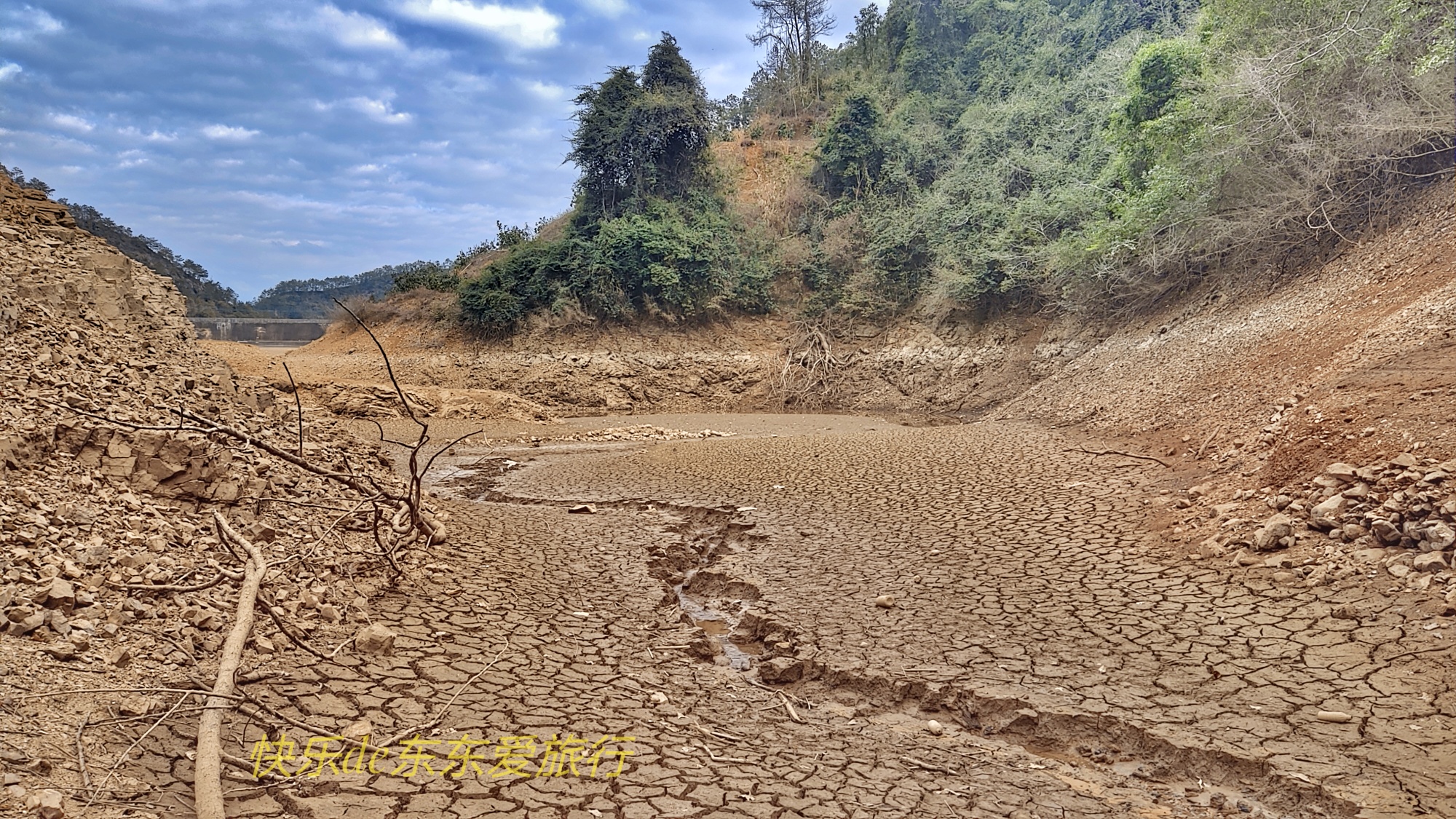梅州城北干才水库绿水青山风景宜人永不干枯