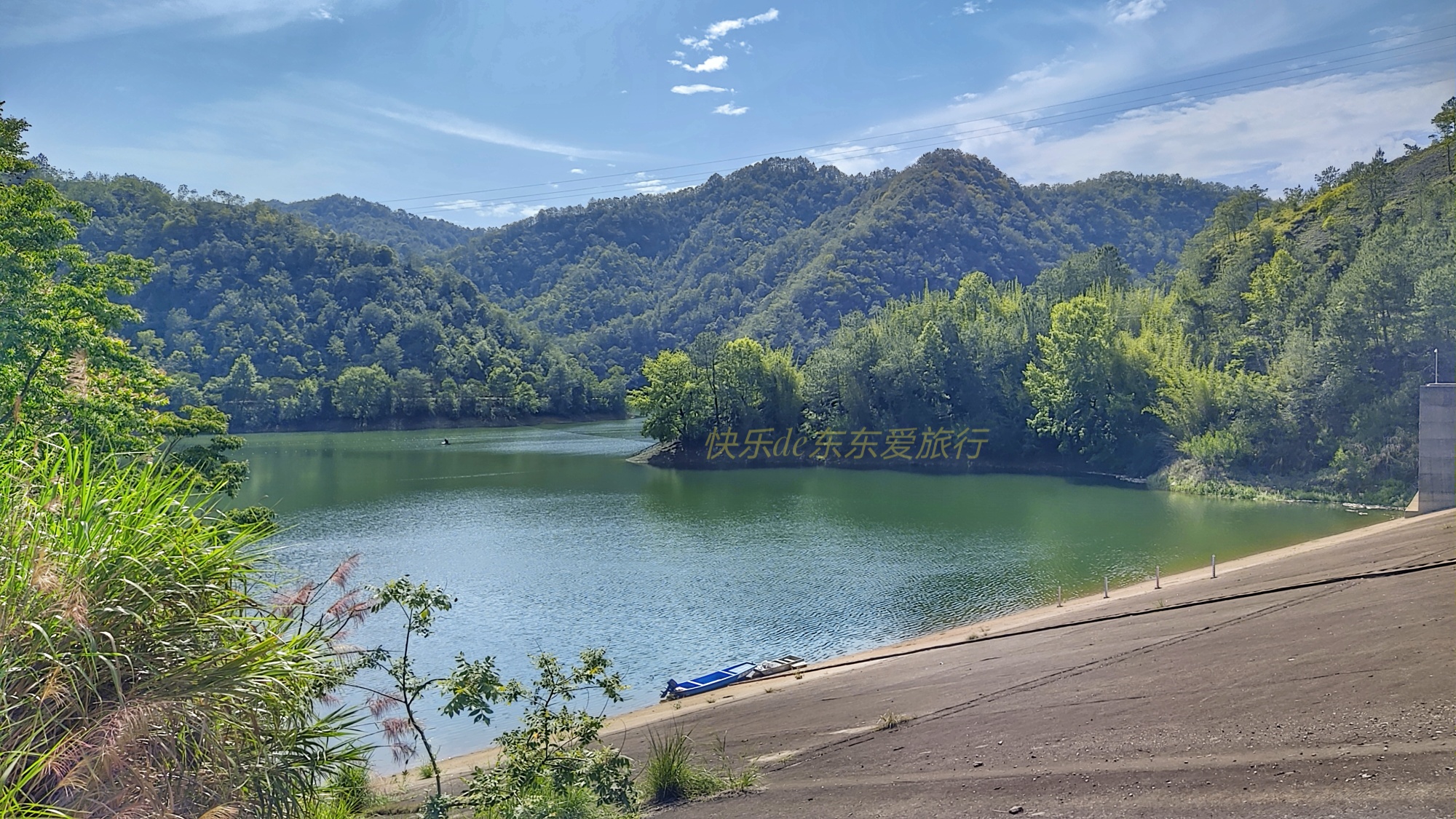 梅州城北干才水库绿水青山风景宜人永不干枯