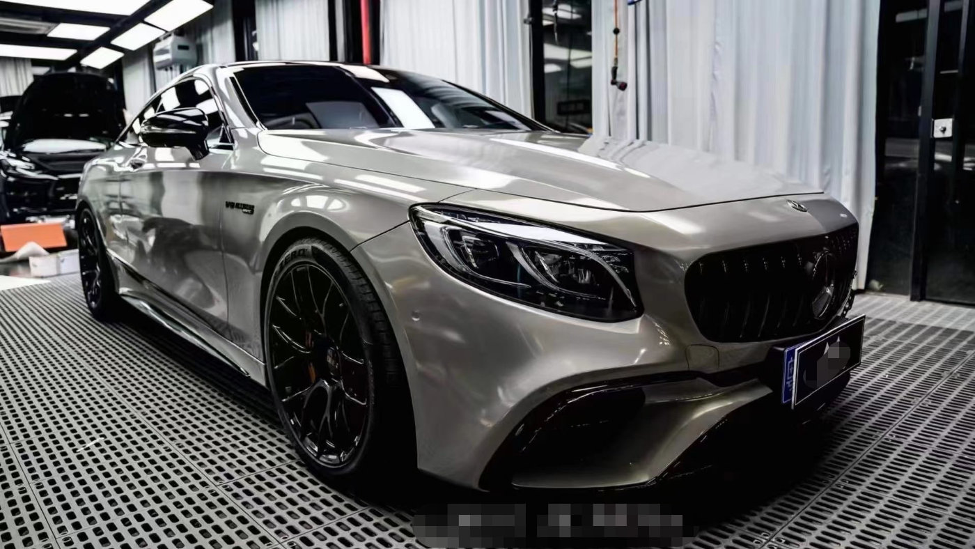 奔驰amgs63改色金属深灰演绎美与奢的碰撞