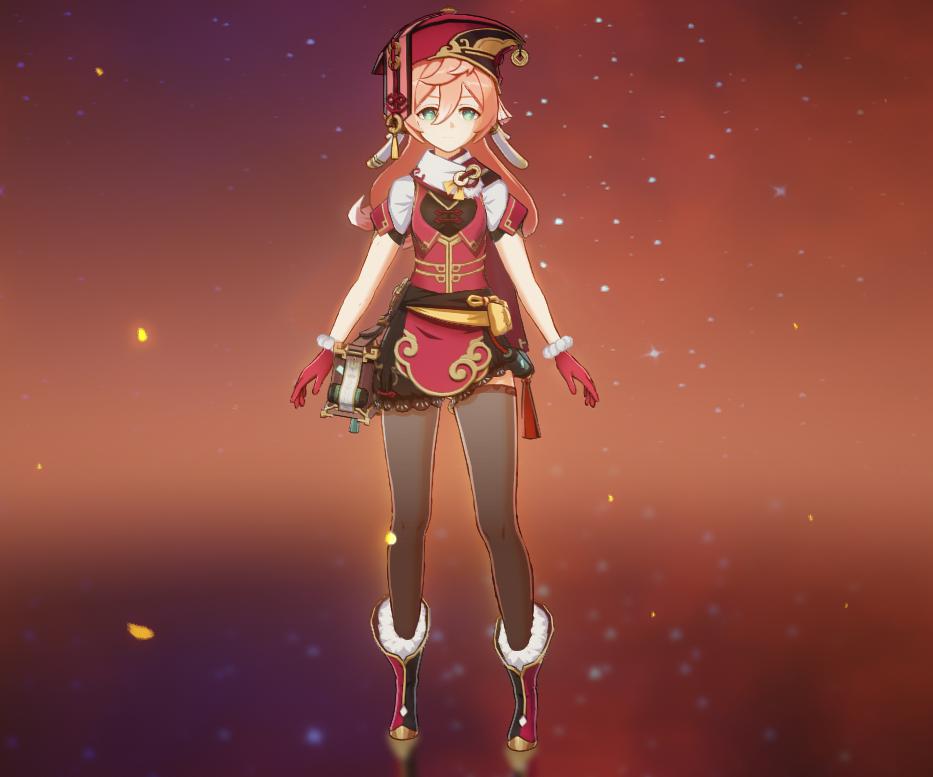 原神外服玩家整新活烟绯变成了草系黑色液体袜很犯规