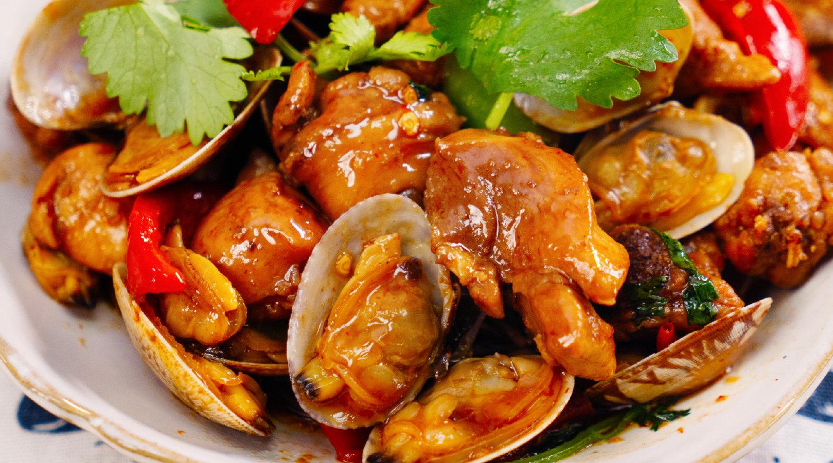 今日美食——花甲焖鸡