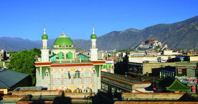 拉萨清真寺|拉萨清真寺|礼拜|河坝_新浪新闻