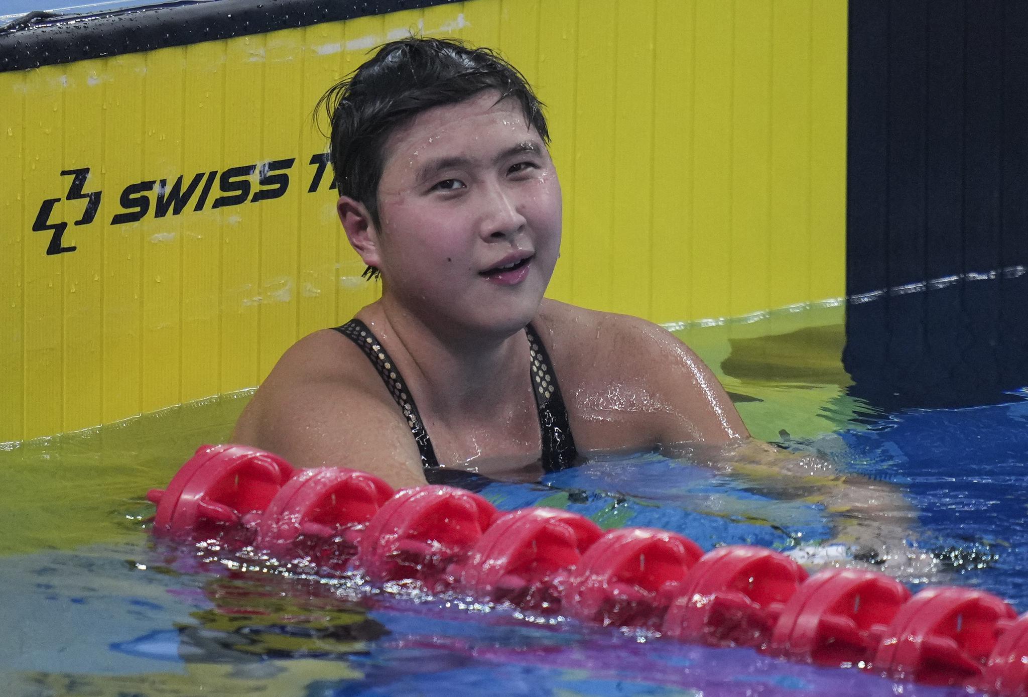 游泳全国冠军赛王简嘉禾获女子1500米自由泳冠军