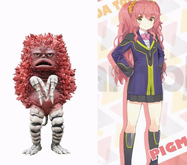 将奥特曼中的怪兽拟人化,阿基拉过于可爱,皮古蒙化身粉发少女