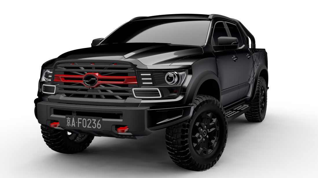 国产皮卡狠角色车宽超2米外观霸气性能彪悍中兴大g来袭
