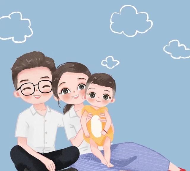 卡通头像热爱生活爱护家人幸福总在不远处