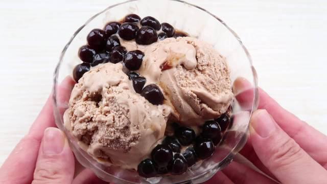 黑糖珍珠奶茶冰淇淋90 珍珠奶茶控不可错过的黑糖珍珠冰淇淋