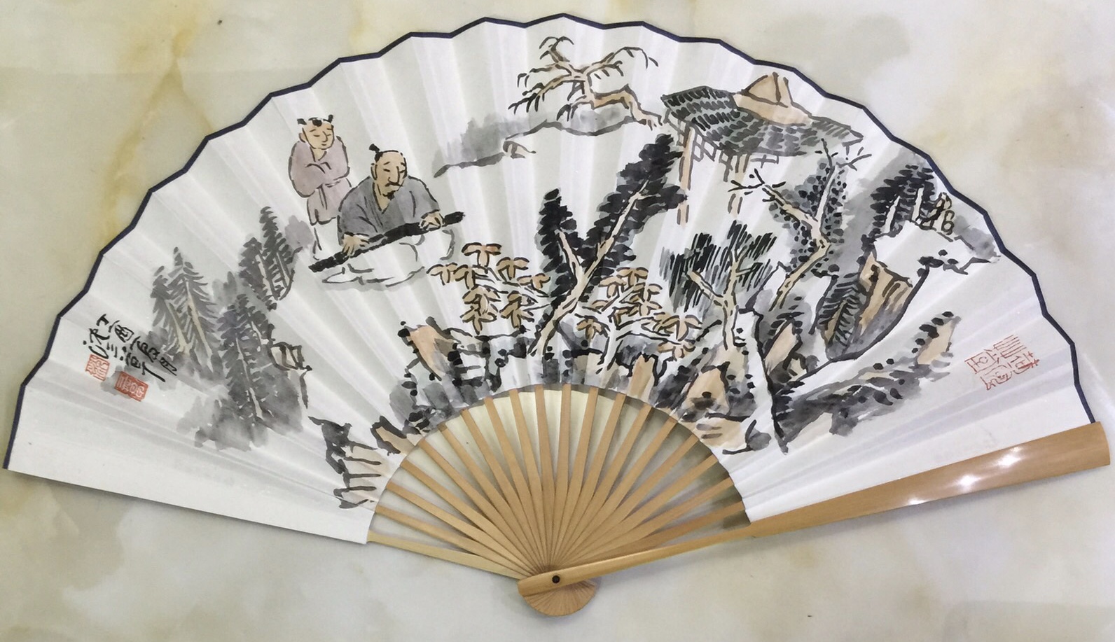 著名书画家沈三草的扇画作品|三草|扇子|扇画_新浪新闻