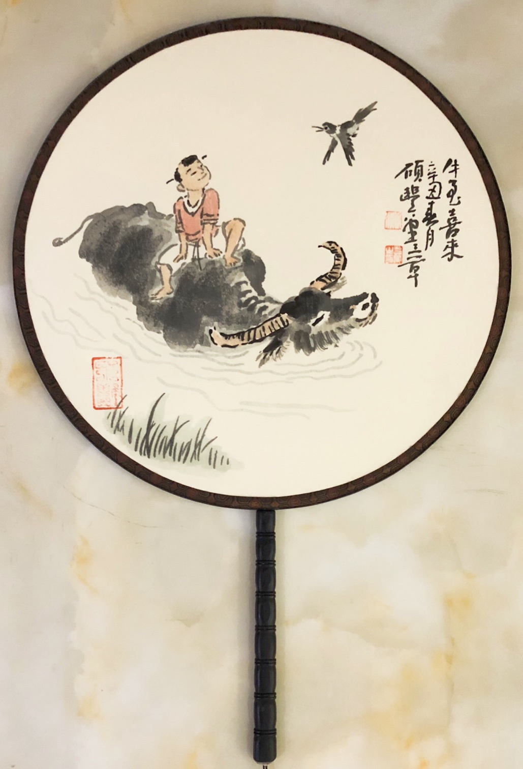 著名书画家沈三草的扇画作品