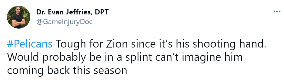 官宣无限期休战！锡安手指骨折或赛季报销，高管抱怨裁判纵容对手休闲区蓝鸢梦想 - Www.slyday.coM