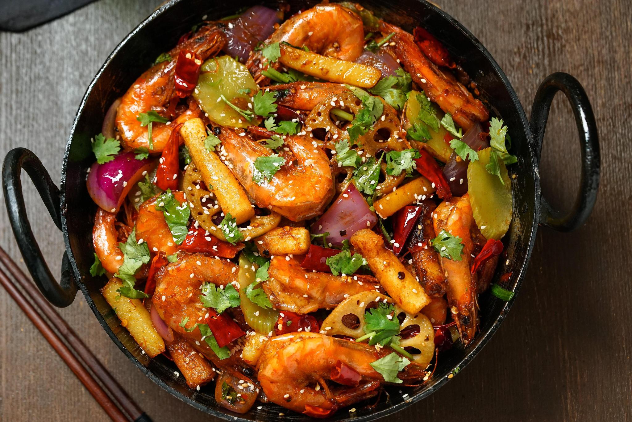 营养好吃又能解馋,很过瘾|干锅虾|芹菜|大虾_新浪新闻