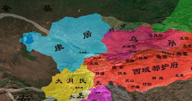 多年之后,月氏人的后裔分支在中亚河中一带建立起多个国家,历史上的