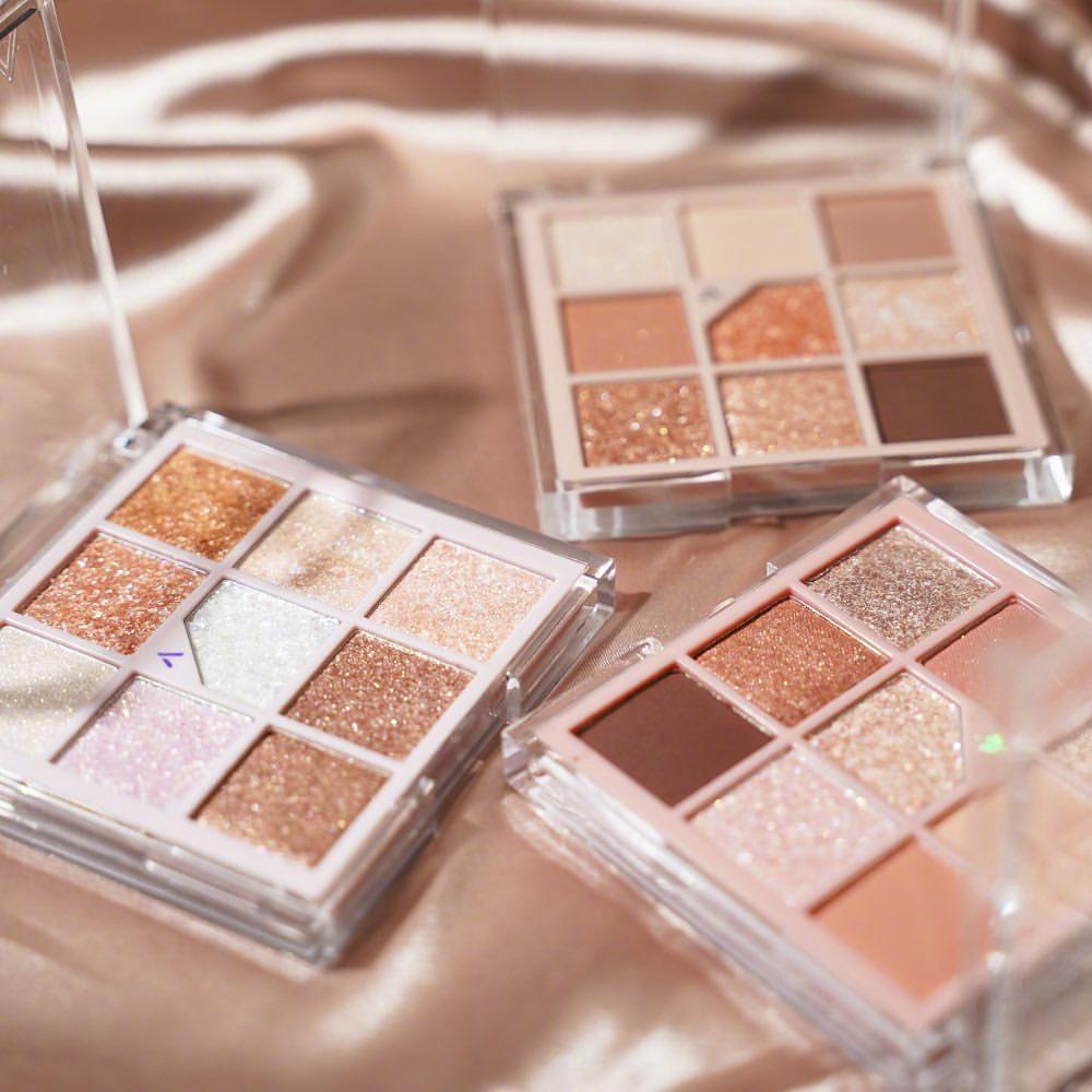 超美的眼影试色合集用亮片色打造的bling