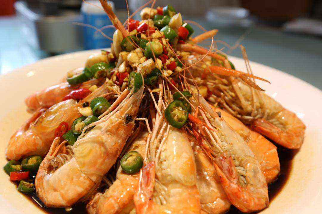 原来芥末大虾这样做更好吃,营养美味又能解馋,一大盘都不够吃
