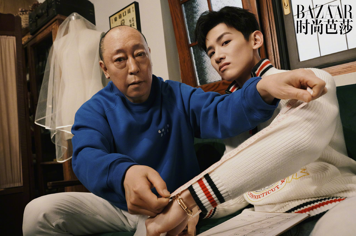 倪大红白敬亭爷孙俩的芭莎之旅网友苏大强带孙子