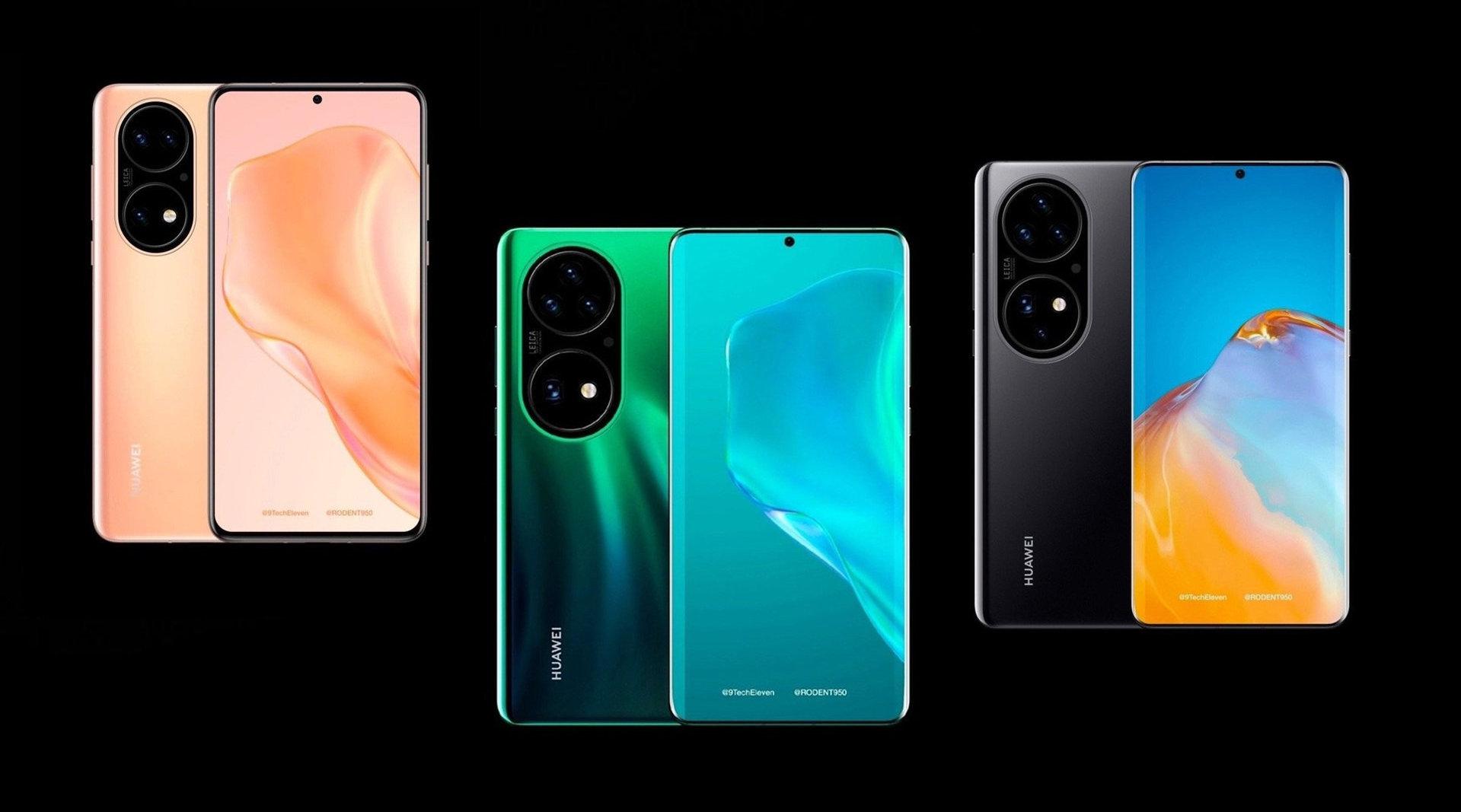 华为p50全系外观曝光后摄双圆造型亮眼