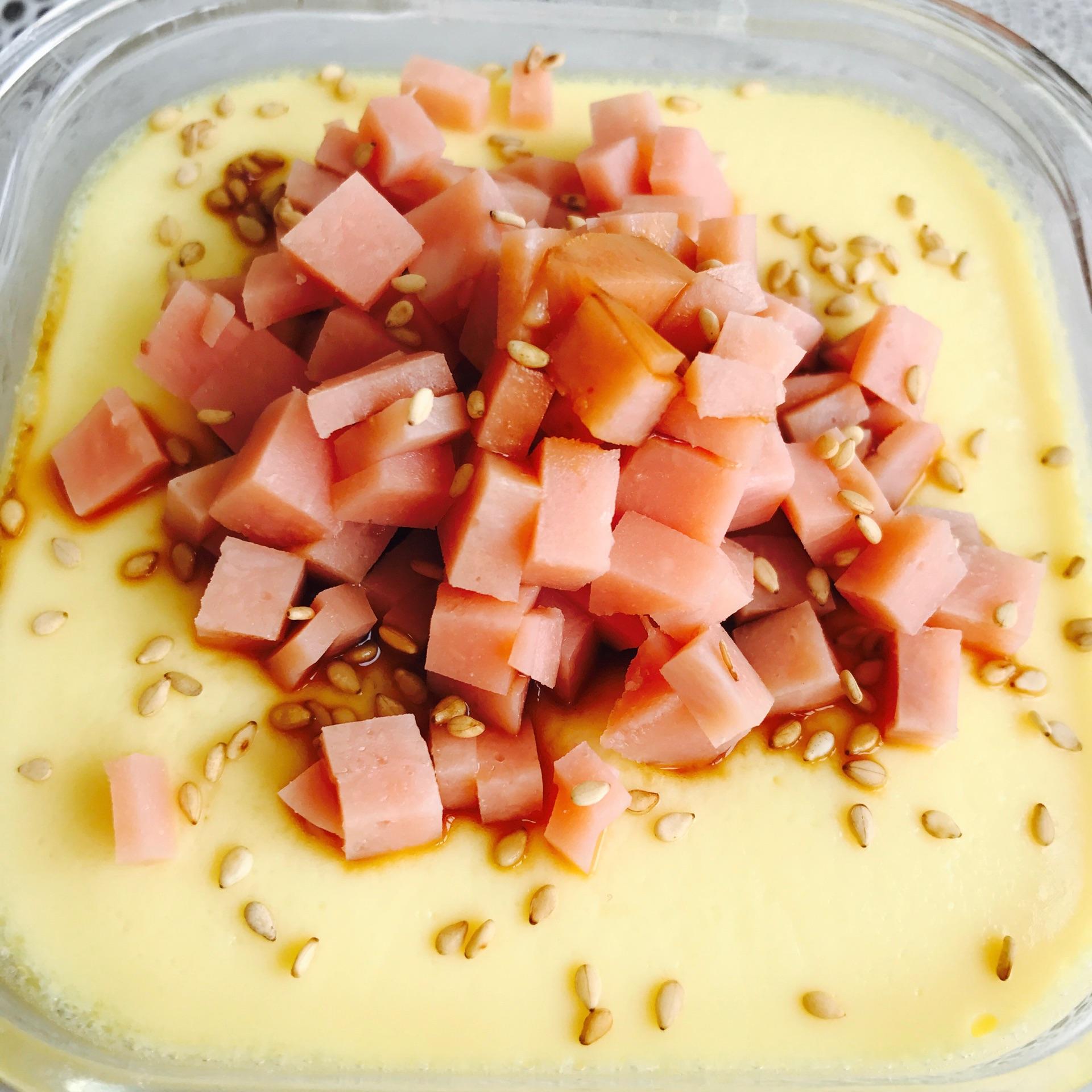 原来火腿鸡蛋羹这样做更美味营养好吃又能解馋孩子们特喜欢